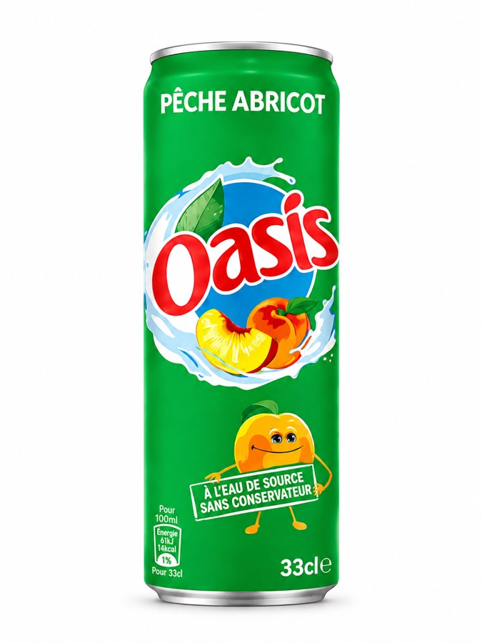 Oasis Pêche Abricot — Canette 33 cl