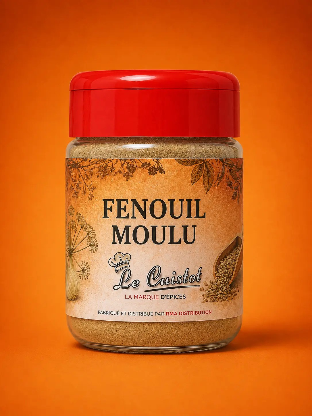 Le Cuistot Fenouil Moulu — Bocal plastique prêt à l'emploi