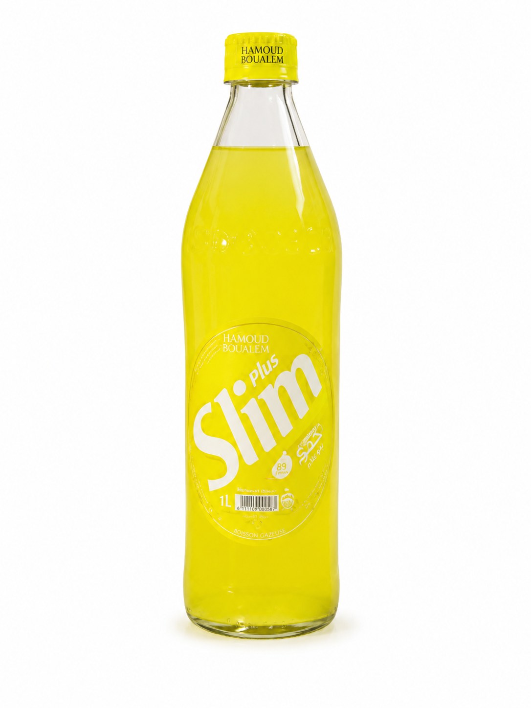 Hamoud Slim Plus Citron — Bouteille verre 1 L