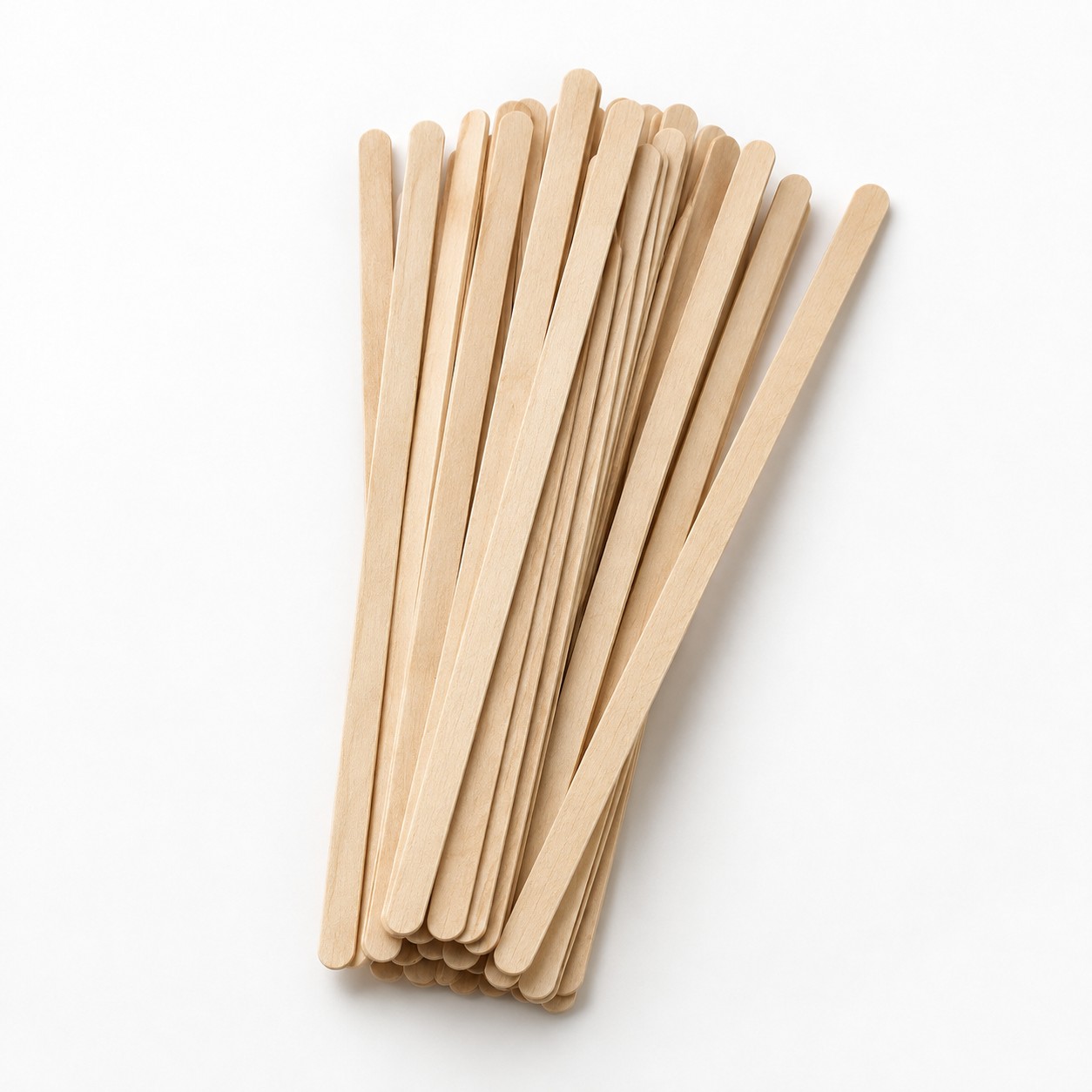 Bâtonnets touillettes en bois — Vue de face