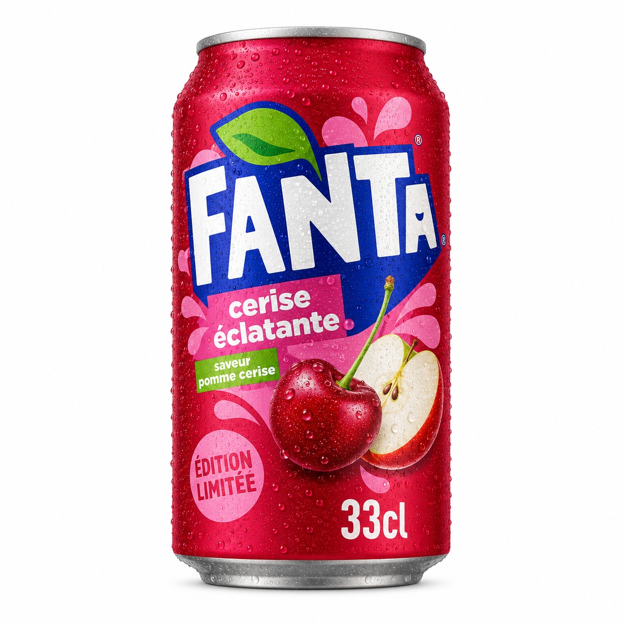 Fanta Cerise Éclatante — Canette 33 cl