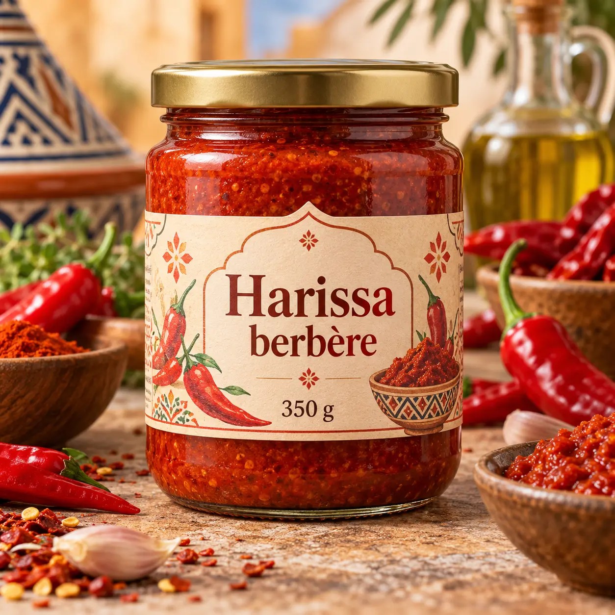 Harissa — Berbère, Maison, Forte & Douce — Harissa berbère — 350 g