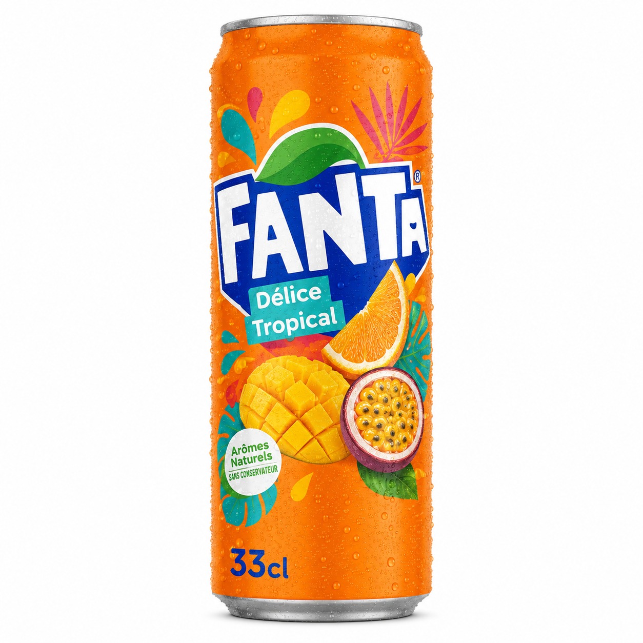Fanta Délice Tropical — Canette 33 cl slim