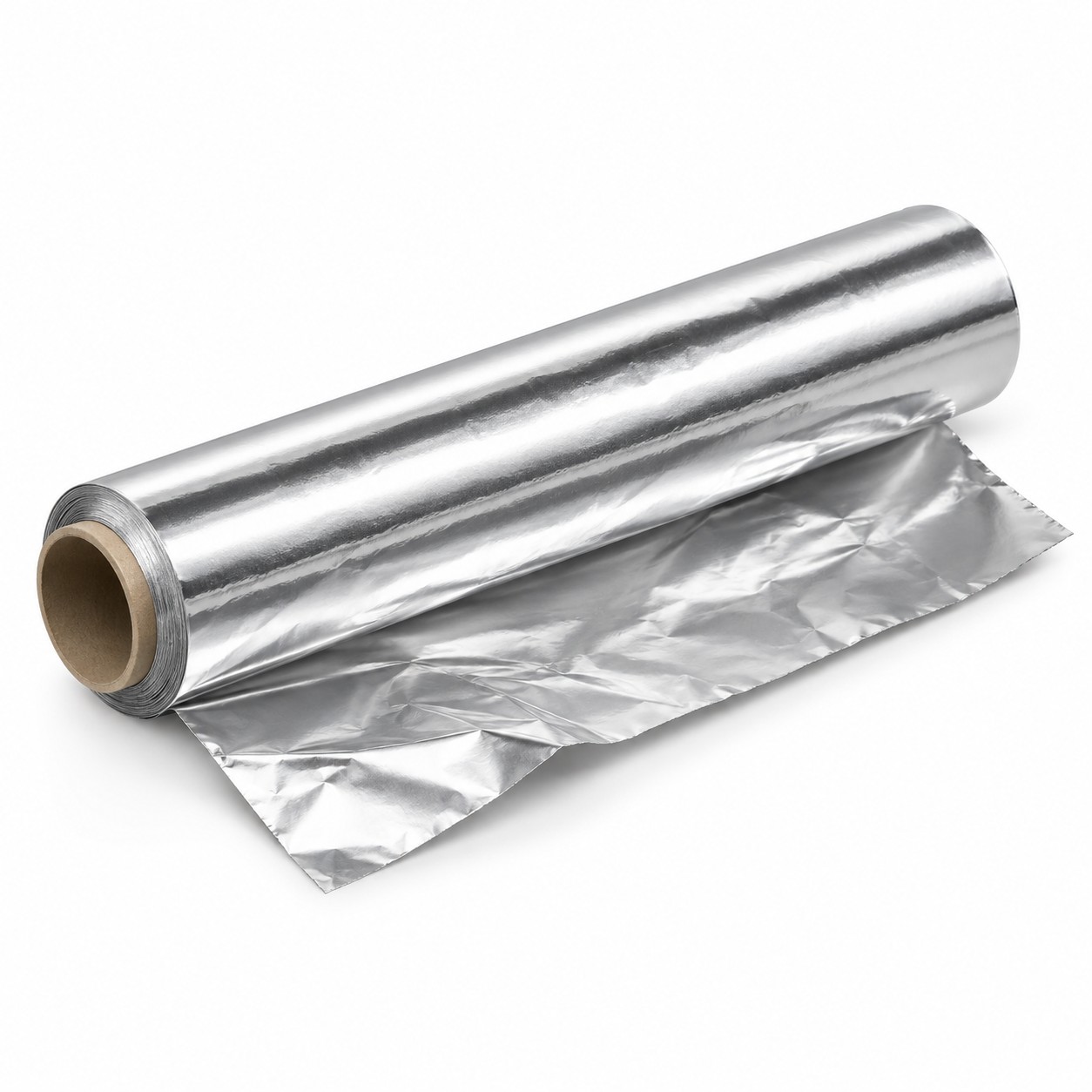 Papier aluminium en rouleau — Vue de face