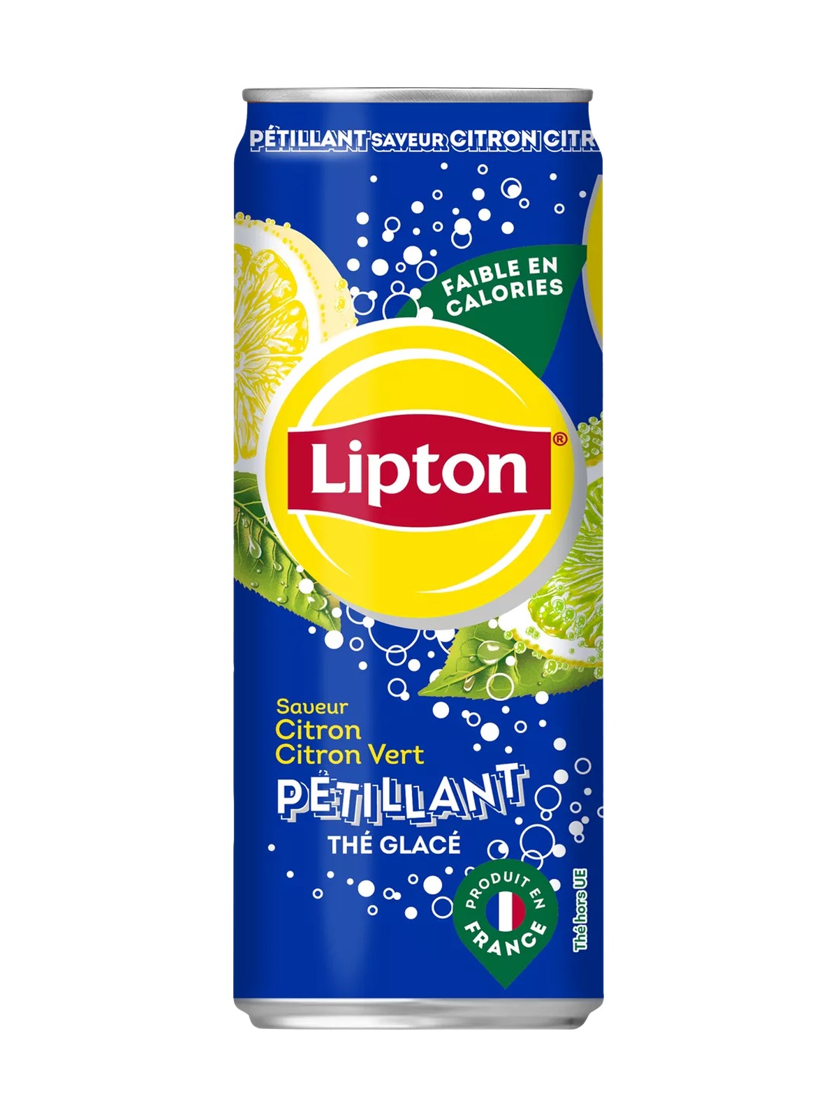 Lipton Ice Tea Citron Citron Vert Pétillant — Canette 33 cl