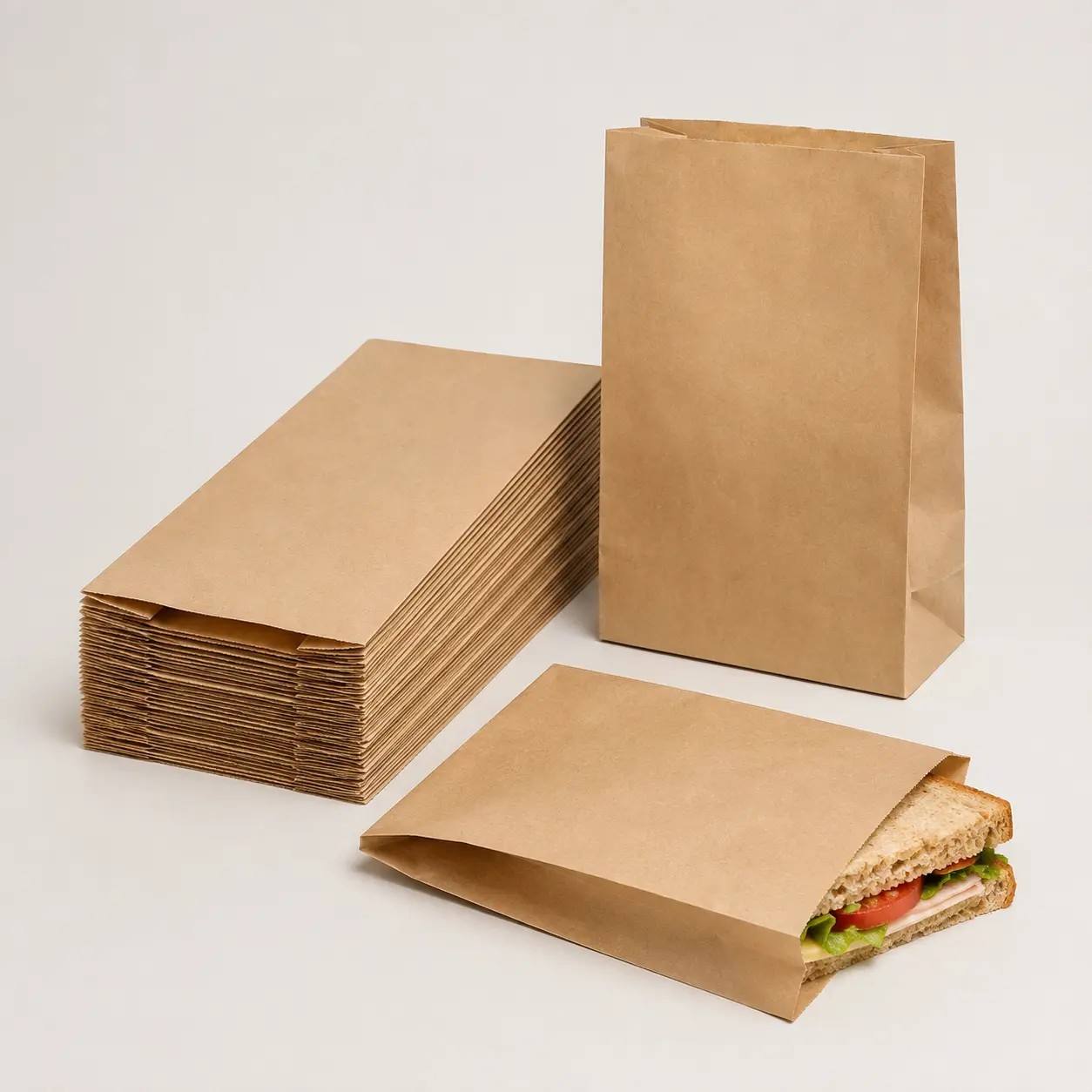 Sachets papier kraft — Snack, Sandwich & Baguette — Sachet kraft snack & sandwich