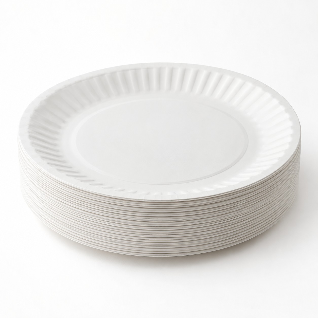 Assiettes en carton — Vue de face