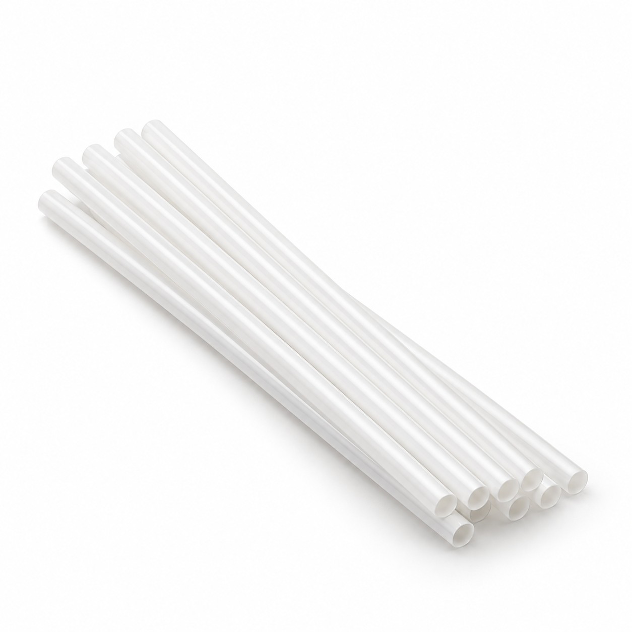 Pailles jetables — Vue de face