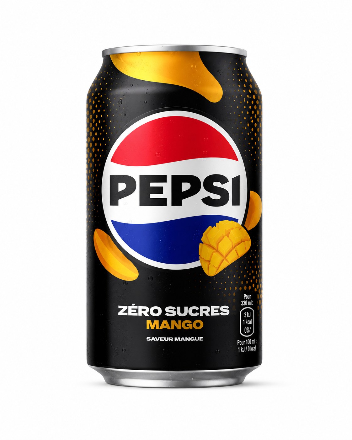 Pepsi Mangue Zéro Sucres — Canette 33 cl