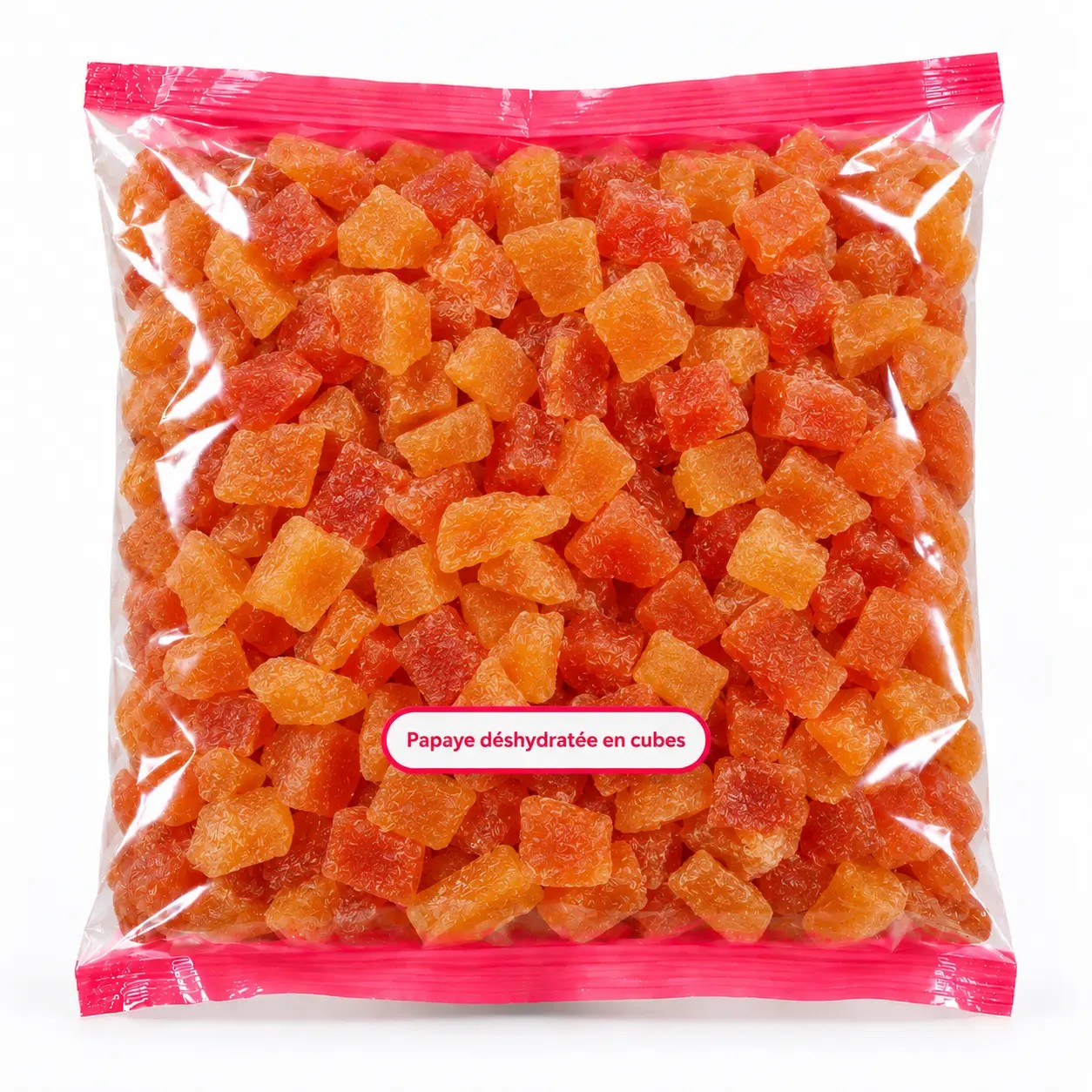 Papaye déshydratée — Déshydraté en cubes