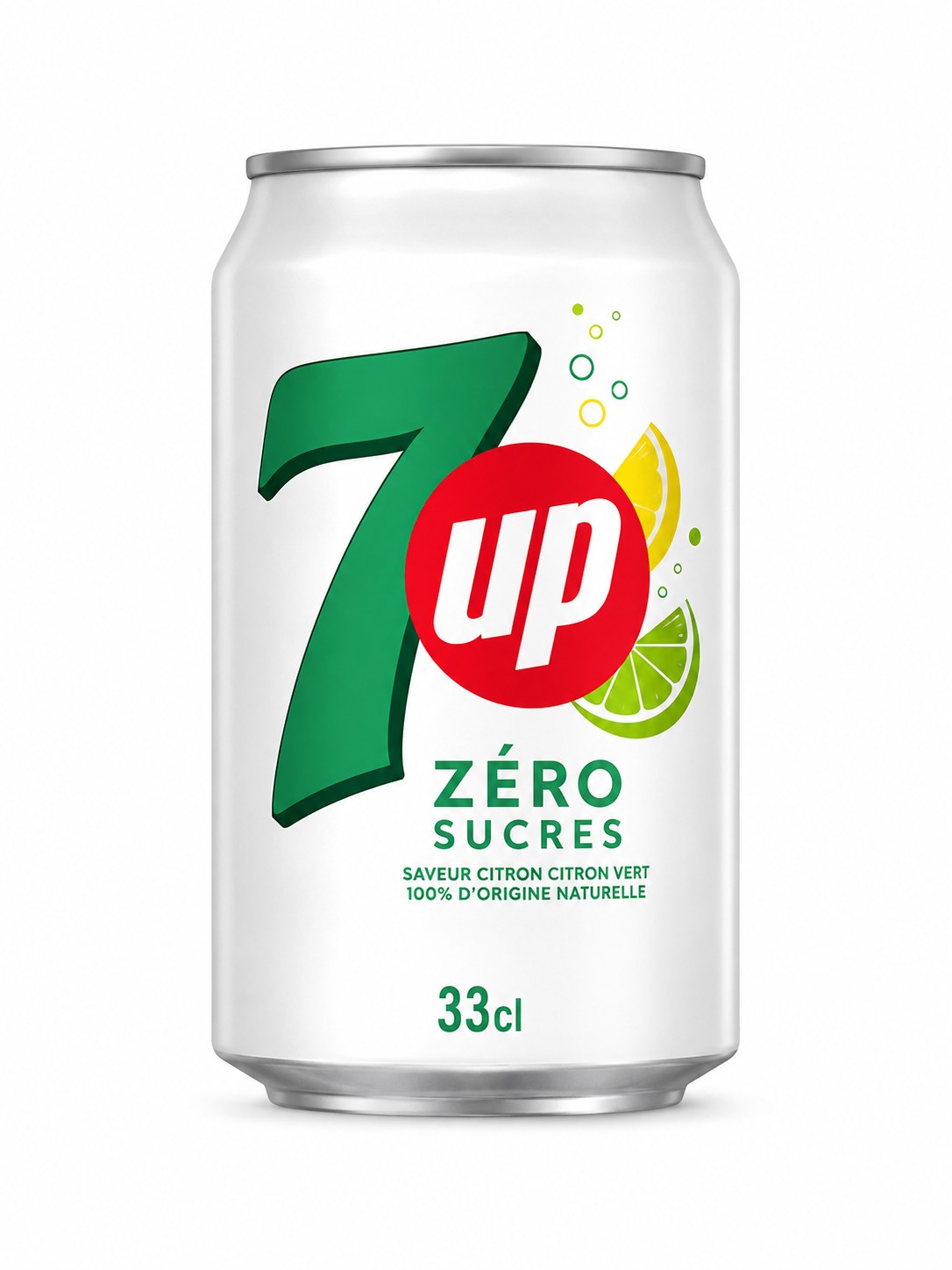 7Up Zéro Sucres — Canette 33 cl