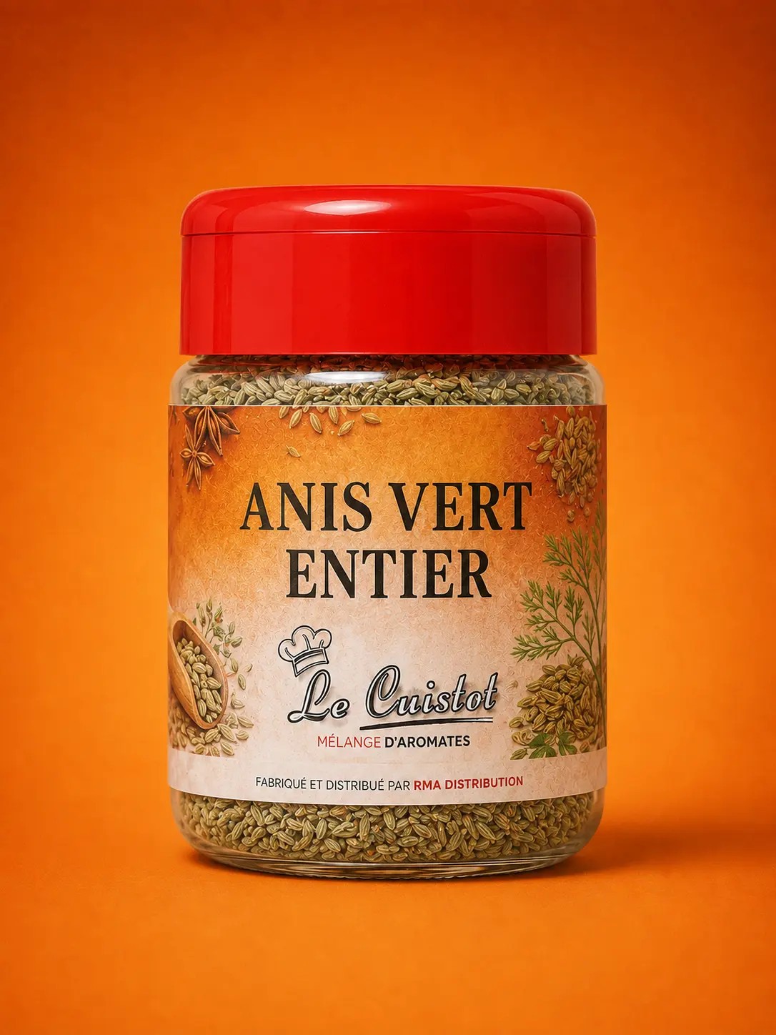 Le Cuistot Anis Vert Entier — Bocal plastique prêt à l'emploi