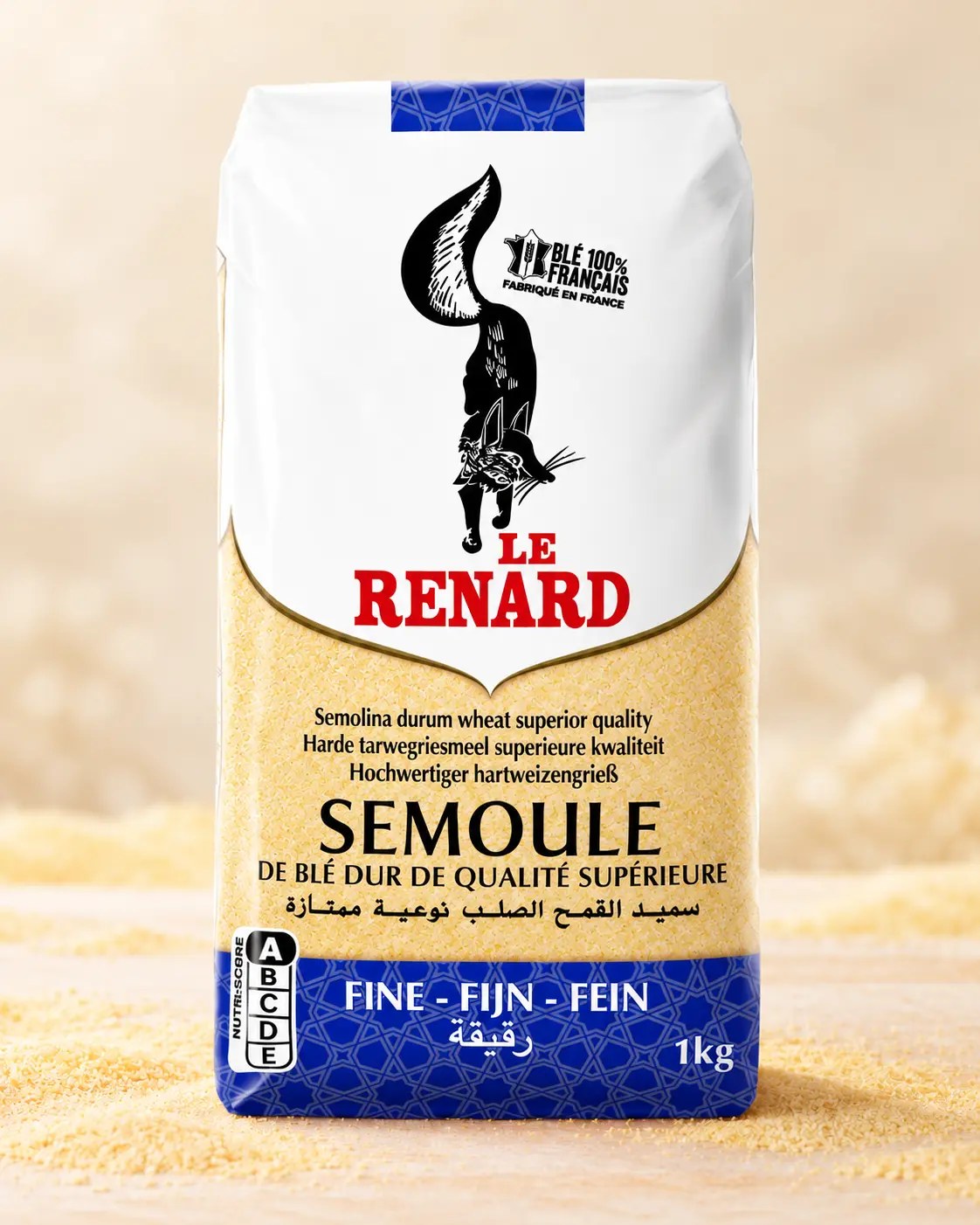 Semoules de blé dur Le Renard — Fine — 1 kg