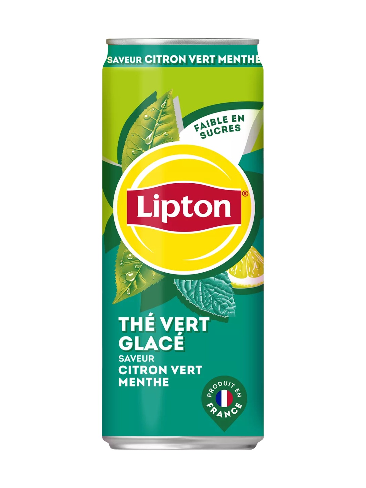 Lipton Thé Vert Glacé Citron Vert Menthe — Canette 33 cl