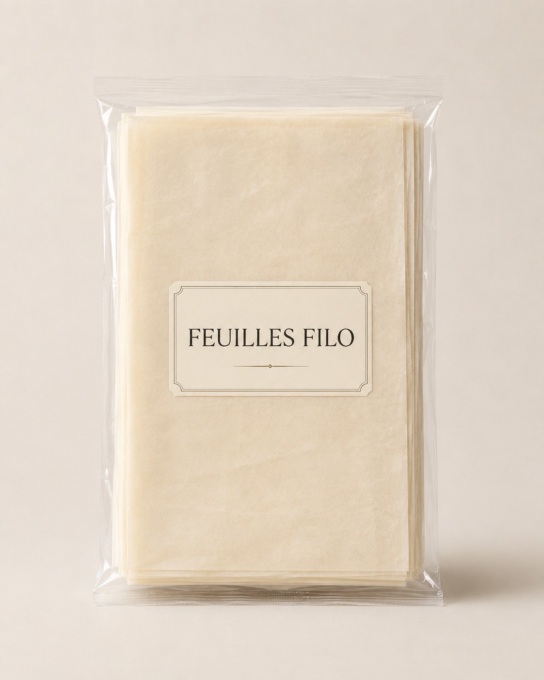 Feuilles filo — Vue de face