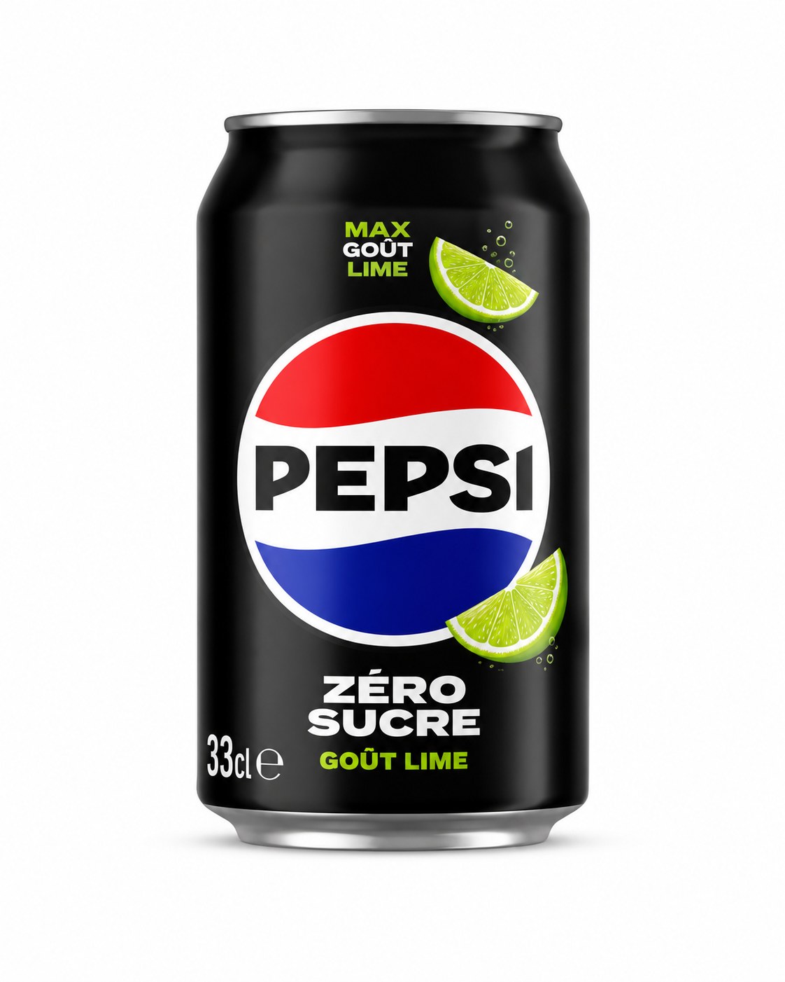 Pepsi Max Lime Zéro Sucre — Canette 33 cl