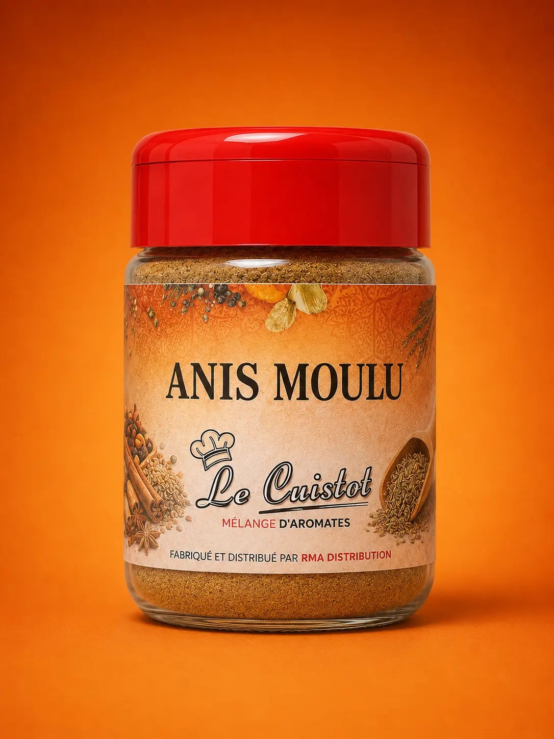 Le Cuistot Anis Moulu — Bocal plastique prêt à l'emploi
