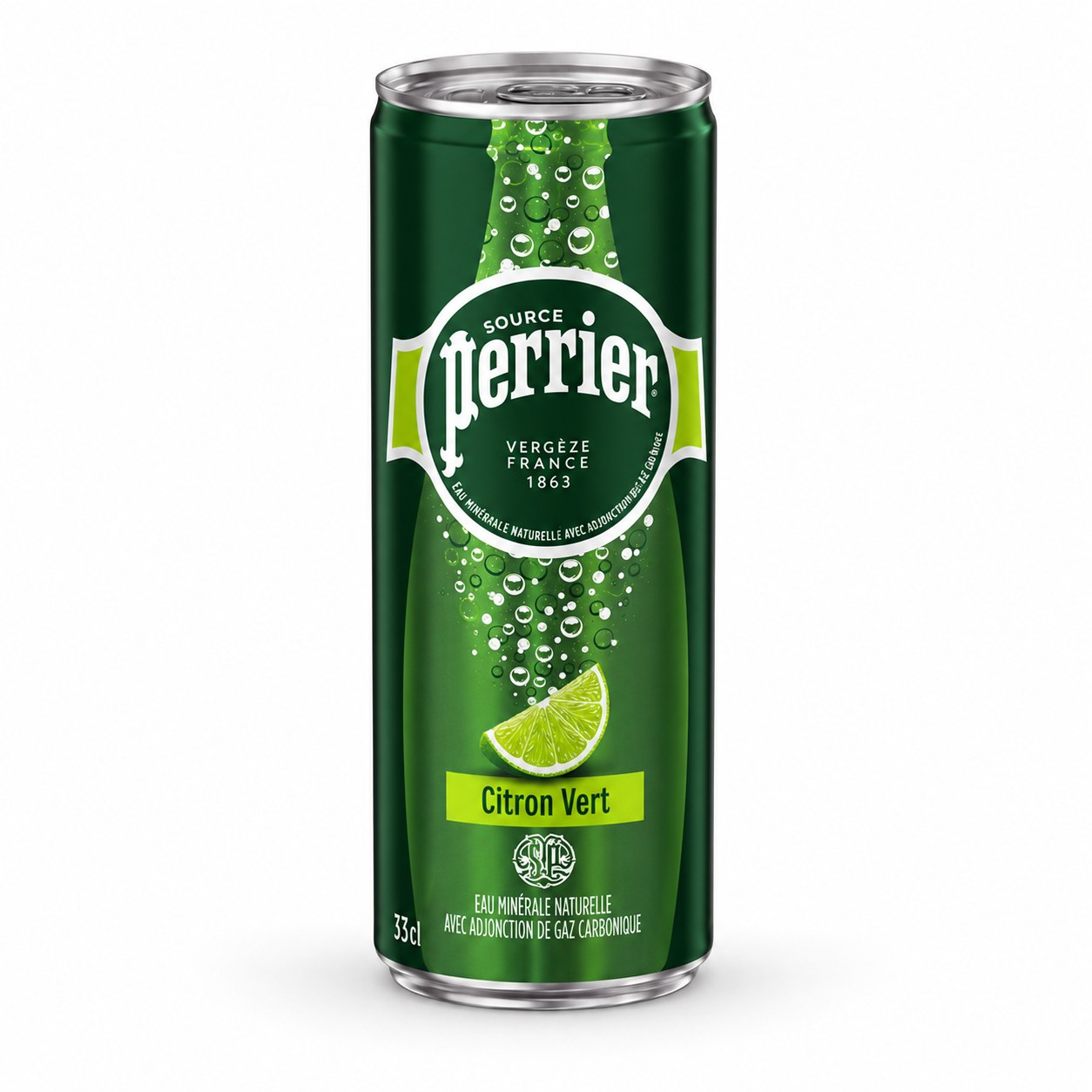 Perrier Citron Vert — Canette 33 cl