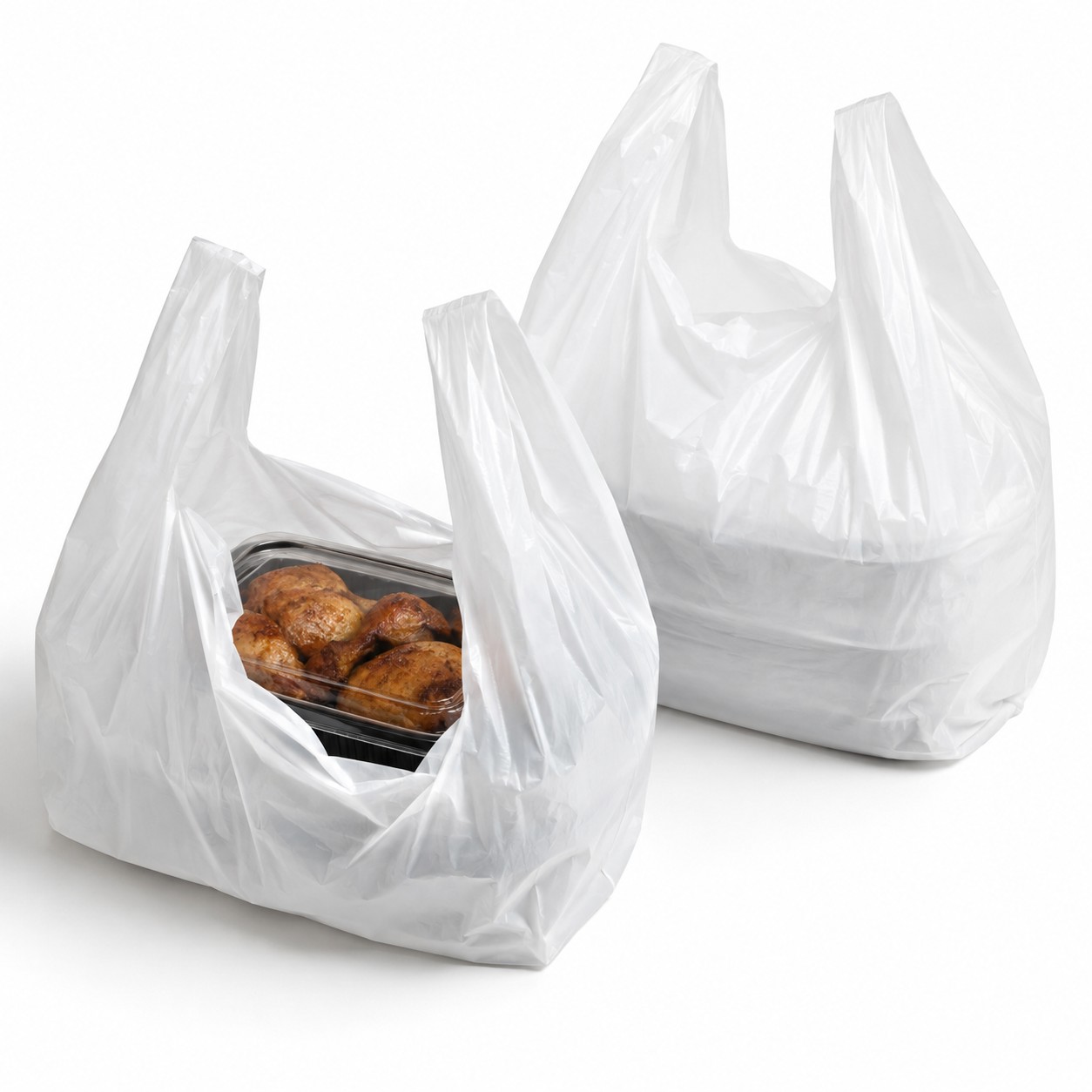 Sacs bretelles plastique — Vue de face