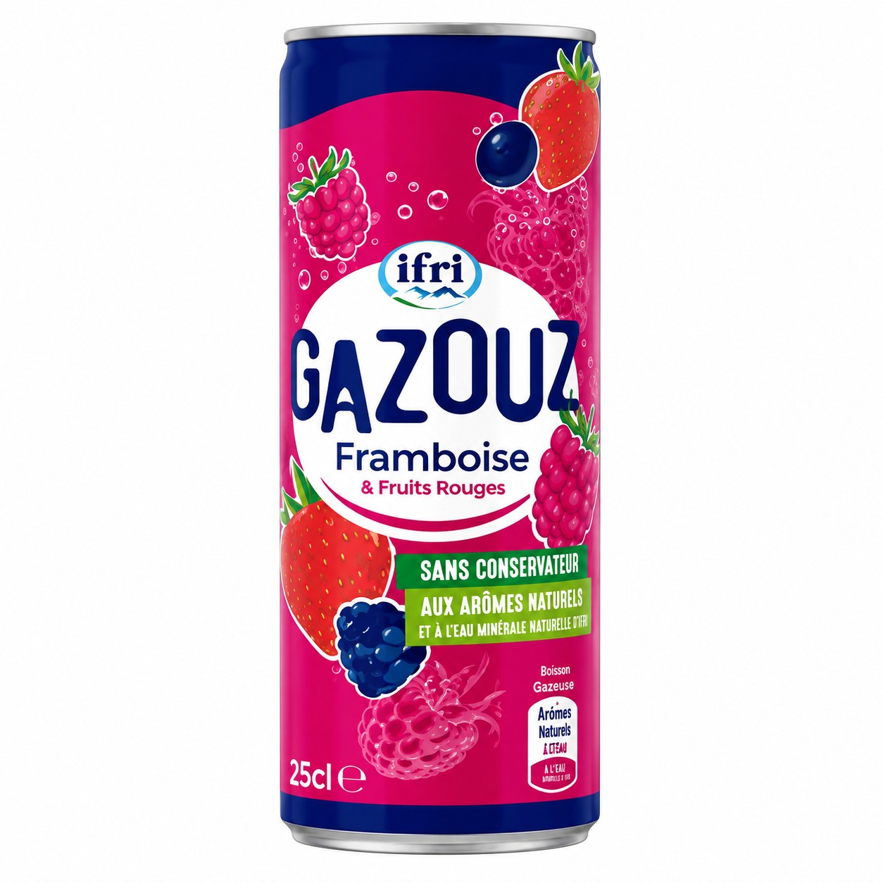 Ifri Gazouz Framboise & Fruits Rouges — Canette 33 cl