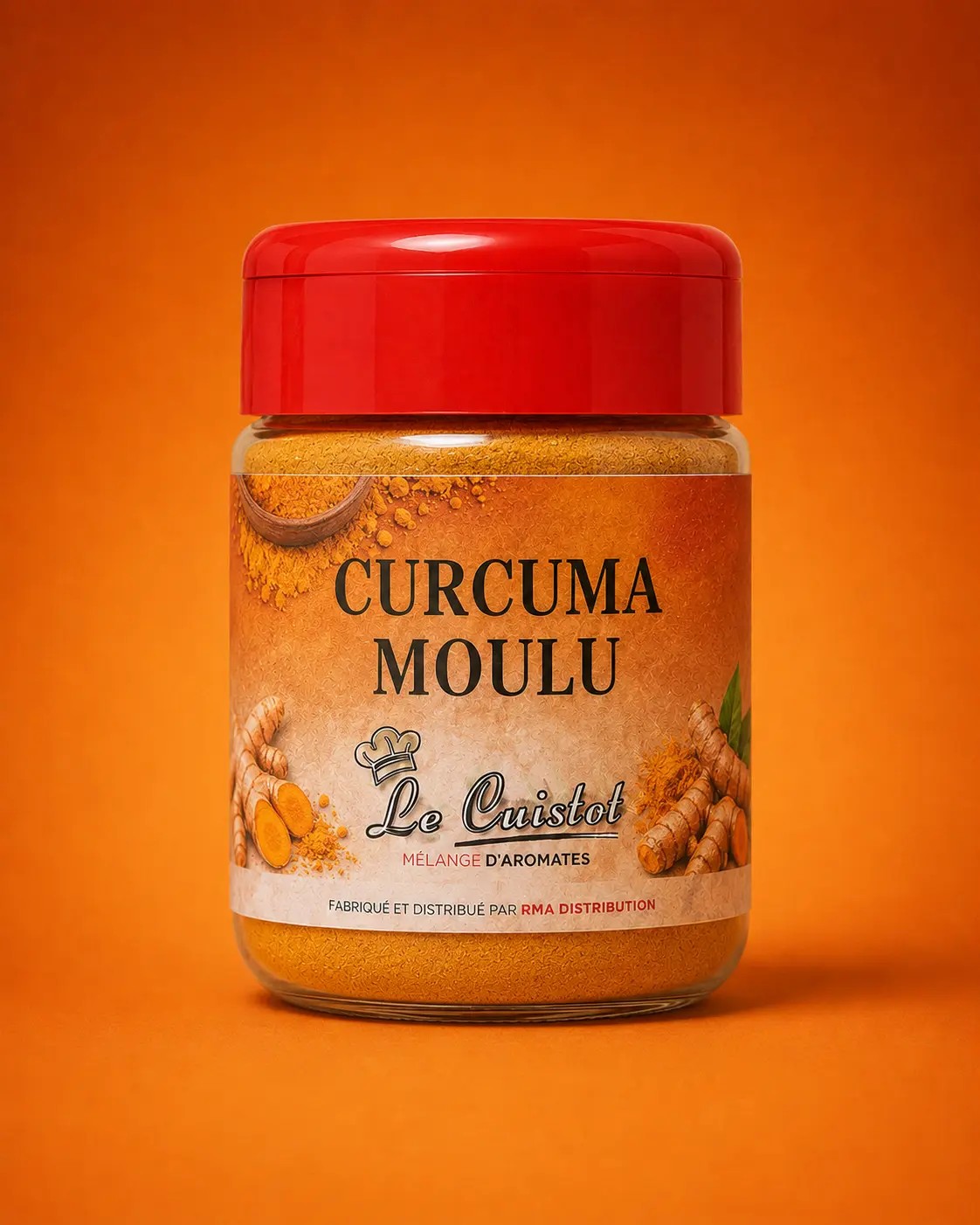 Le Cuistot Curcuma Moulu — Bocal plastique prêt à l'emploi