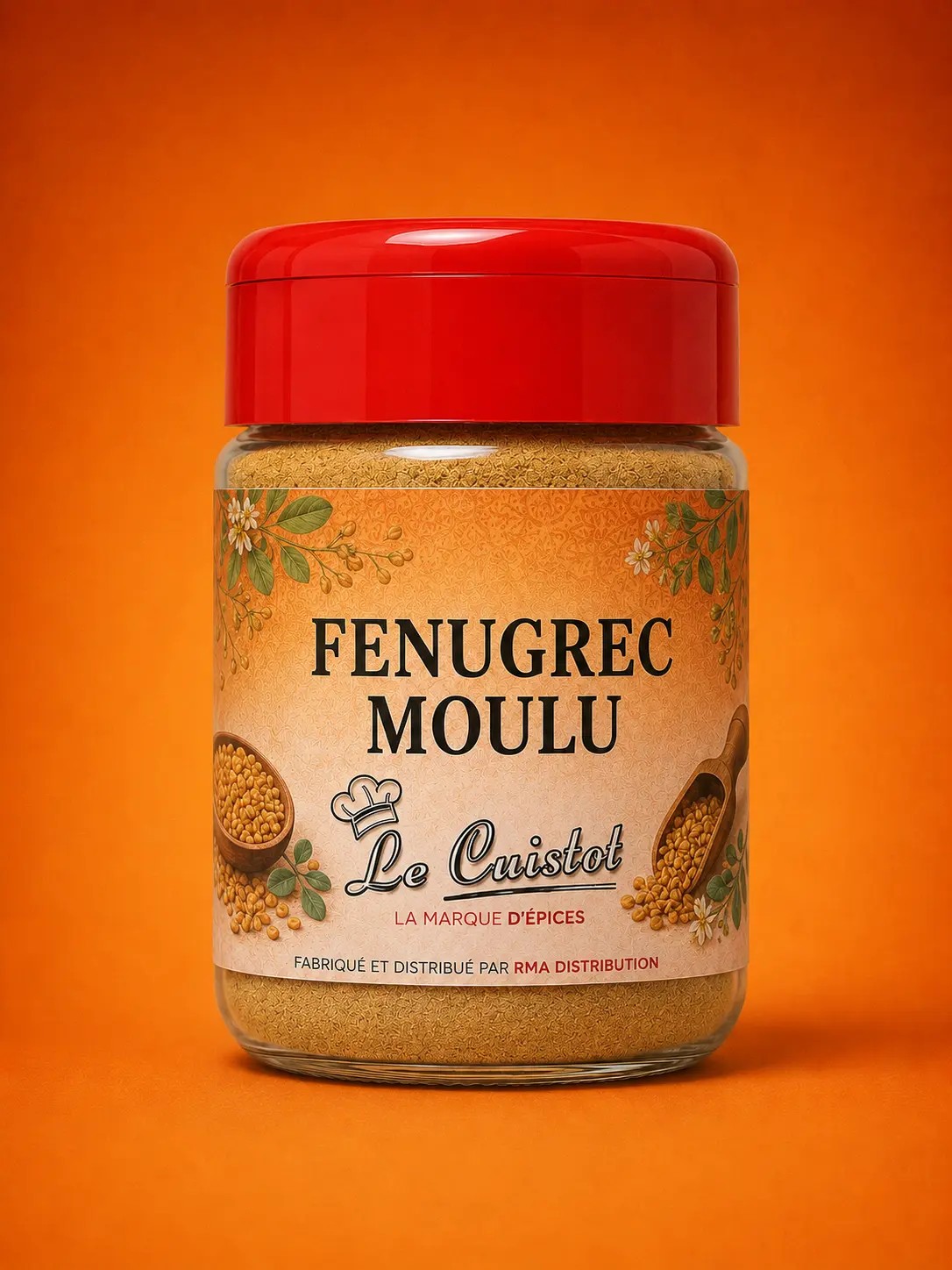 Le Cuistot Fenugrec Moulu — Bocal plastique prêt à l'emploi